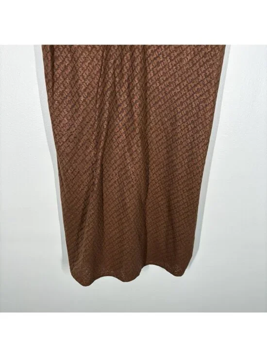 SKIMS Women Plus Size 3X Brown Metallic Logo Mesh Foil Mini Slip Cami Dress NWT - Picture 3 of 10